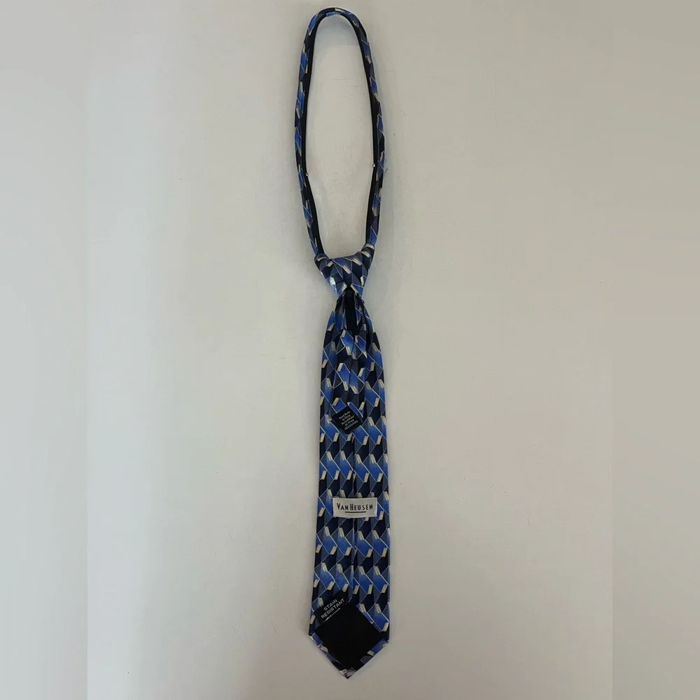 Van Heusen Stain Resistant Boys Tie Geometric Print